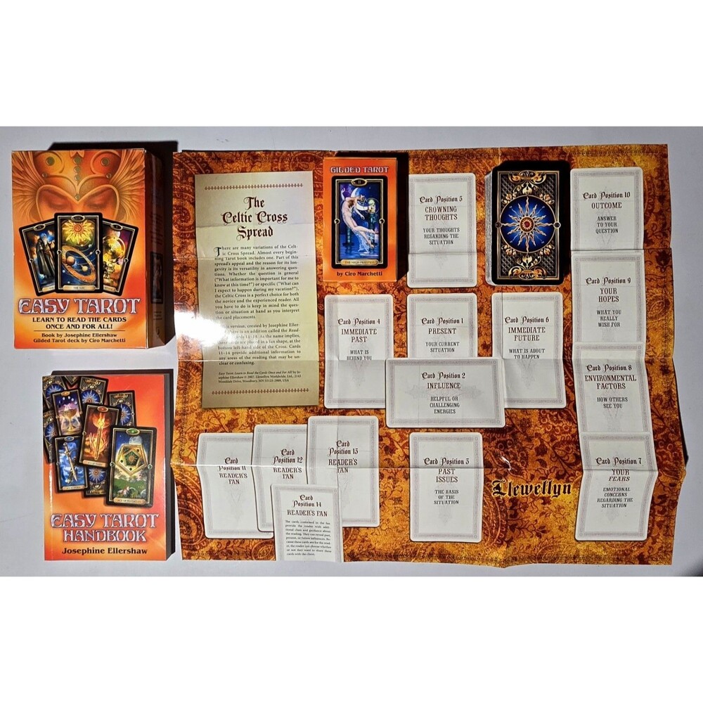 Easy Tarot Deck Oracle Cards Beginners Learn To Read The Cards Tips Layout Guide